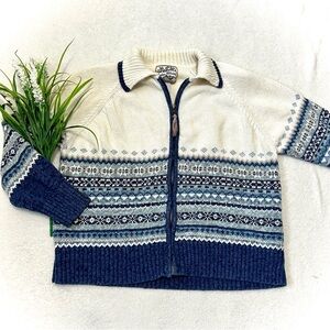 Heirloom Collectables Vintage Zip-Up Winter Sweater - XL